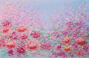 Original Abstract Floral Paintings by Eva Pearl