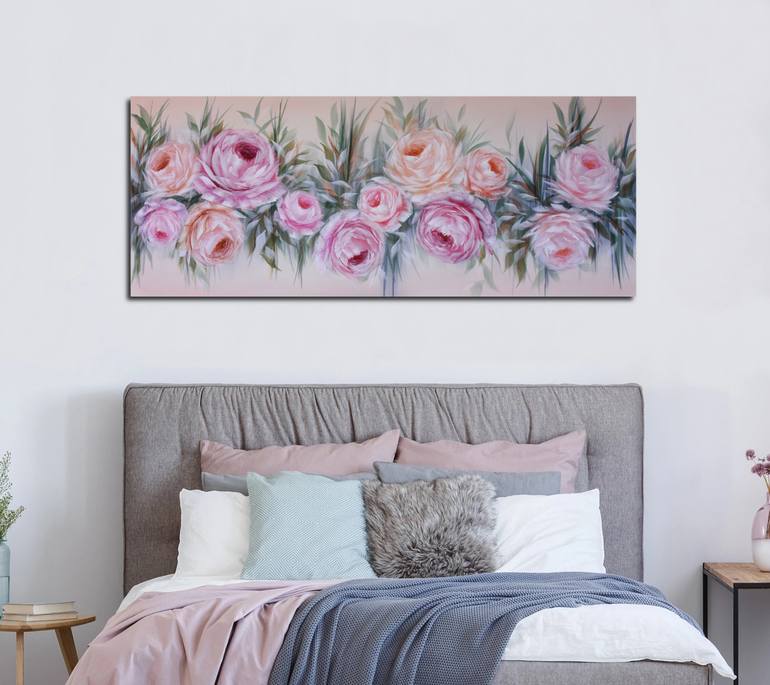 Original Expressionism Floral Painting by Eva Pearl