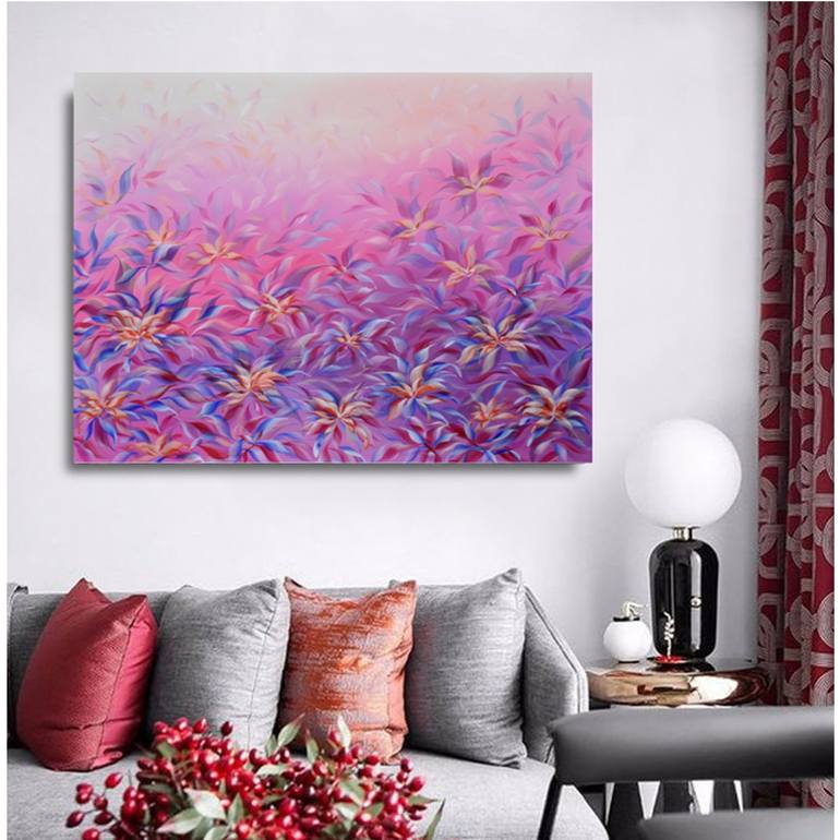 Original Abstract Expressionism Botanic Painting by Eva Pearl