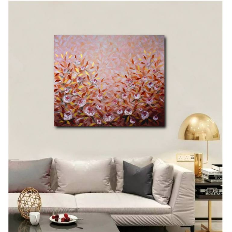 Original Abstract Expressionism Botanic Painting by Eva Pearl