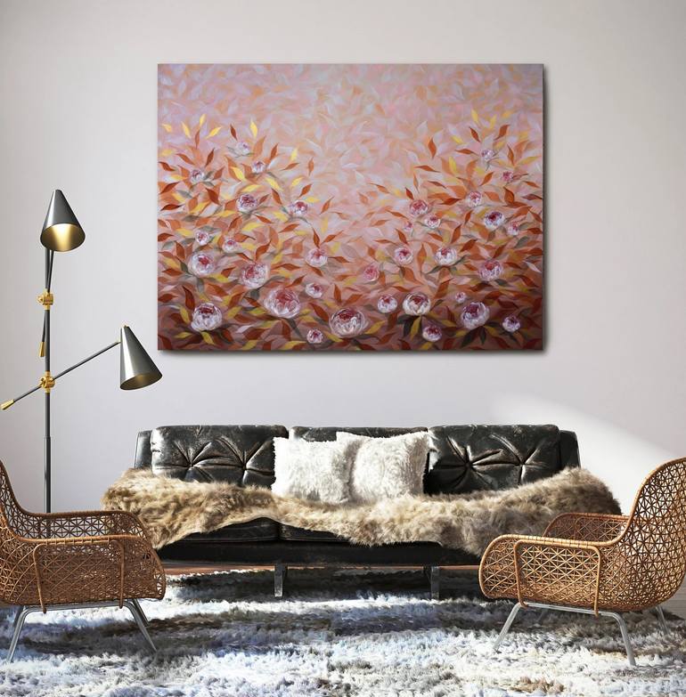 Original Abstract Expressionism Botanic Painting by Eva Pearl