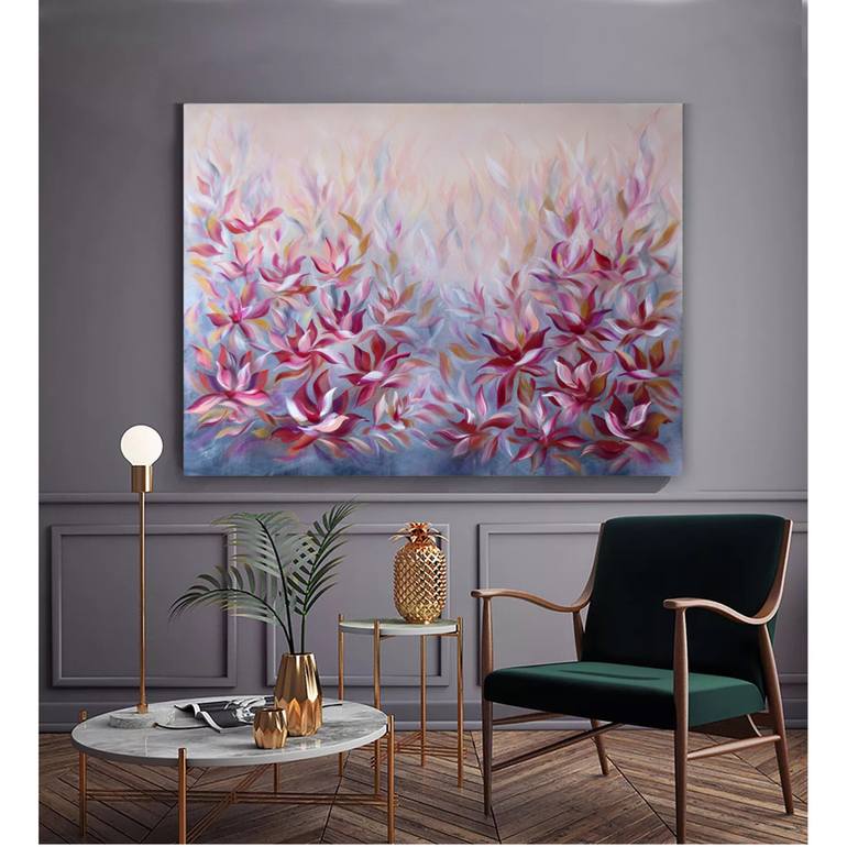 Original Abstract Expressionism Botanic Painting by Eva Pearl