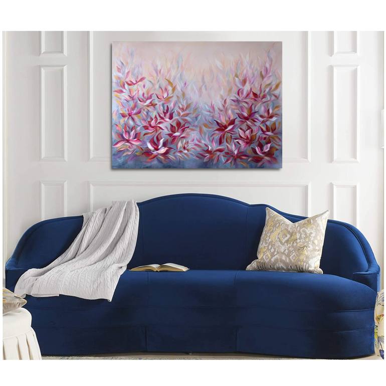 Original Abstract Expressionism Botanic Painting by Eva Pearl