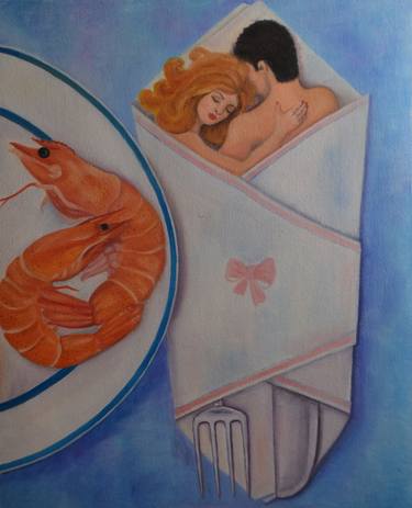 Original Surrealism Food & Drink Paintings by Olesya Novik