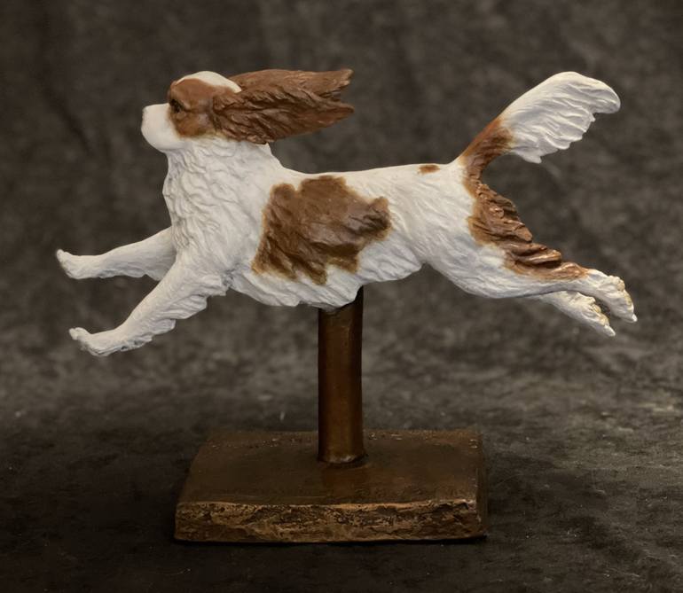 Original Realism Dogs Sculpture by Diana McClaran