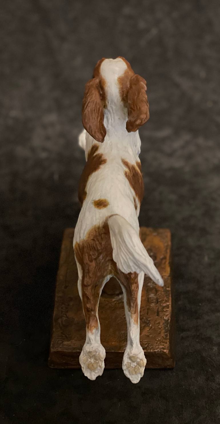 Original Realism Dogs Sculpture by Diana Mcclaran