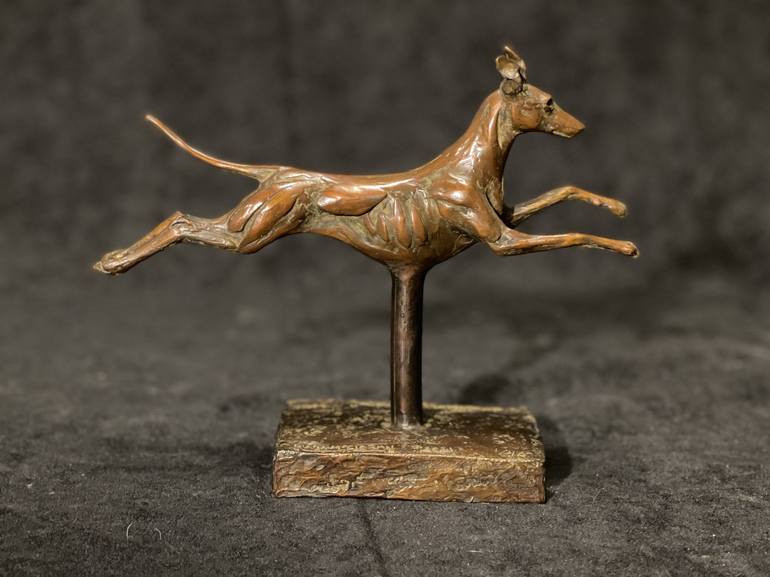 Original Fine Art Dogs Sculpture by Diana McClaran