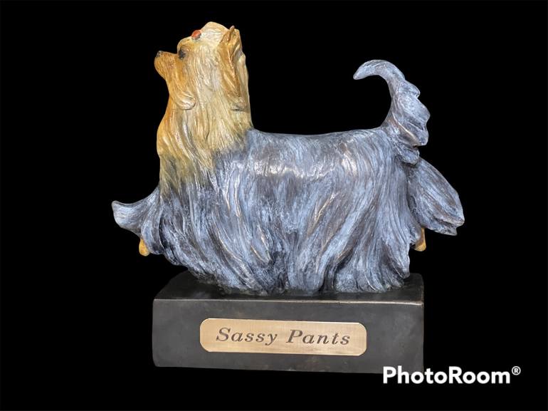 Original Realism Dogs Sculpture by Diana McClaran