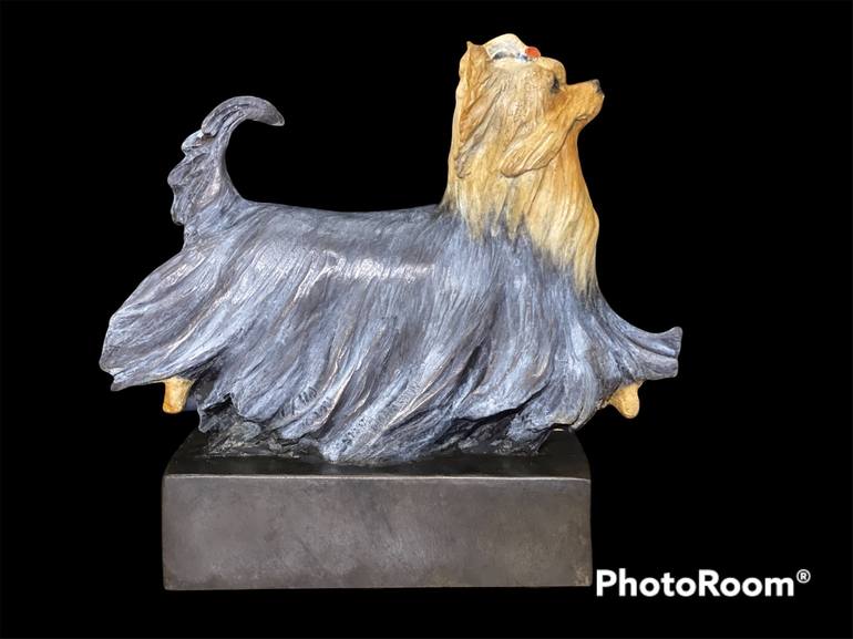 Original Realism Dogs Sculpture by Diana McClaran