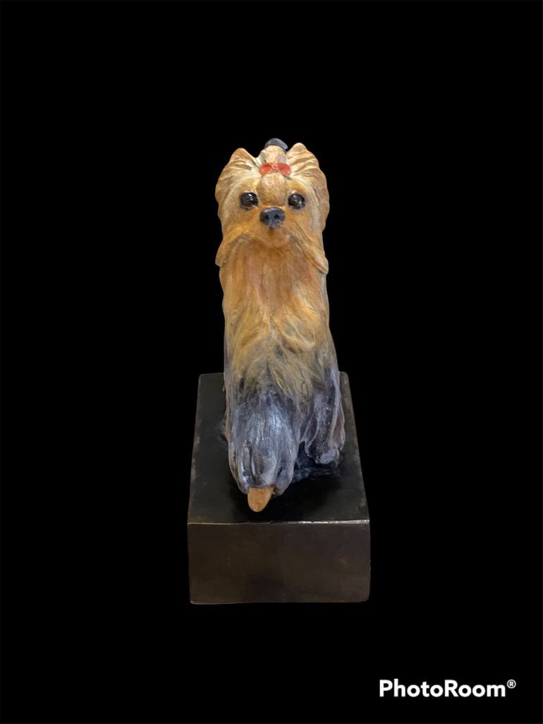 Original Realism Dogs Sculpture by Diana McClaran