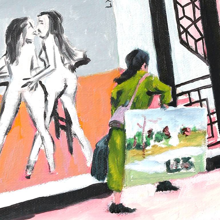 Original Conceptual Nude Painting by Quentin Liu