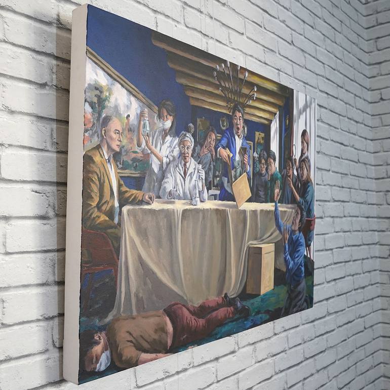 Original Conceptual People Painting by Quentin Liu