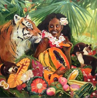 Original Impressionism Nature Painting by Elena Utkina