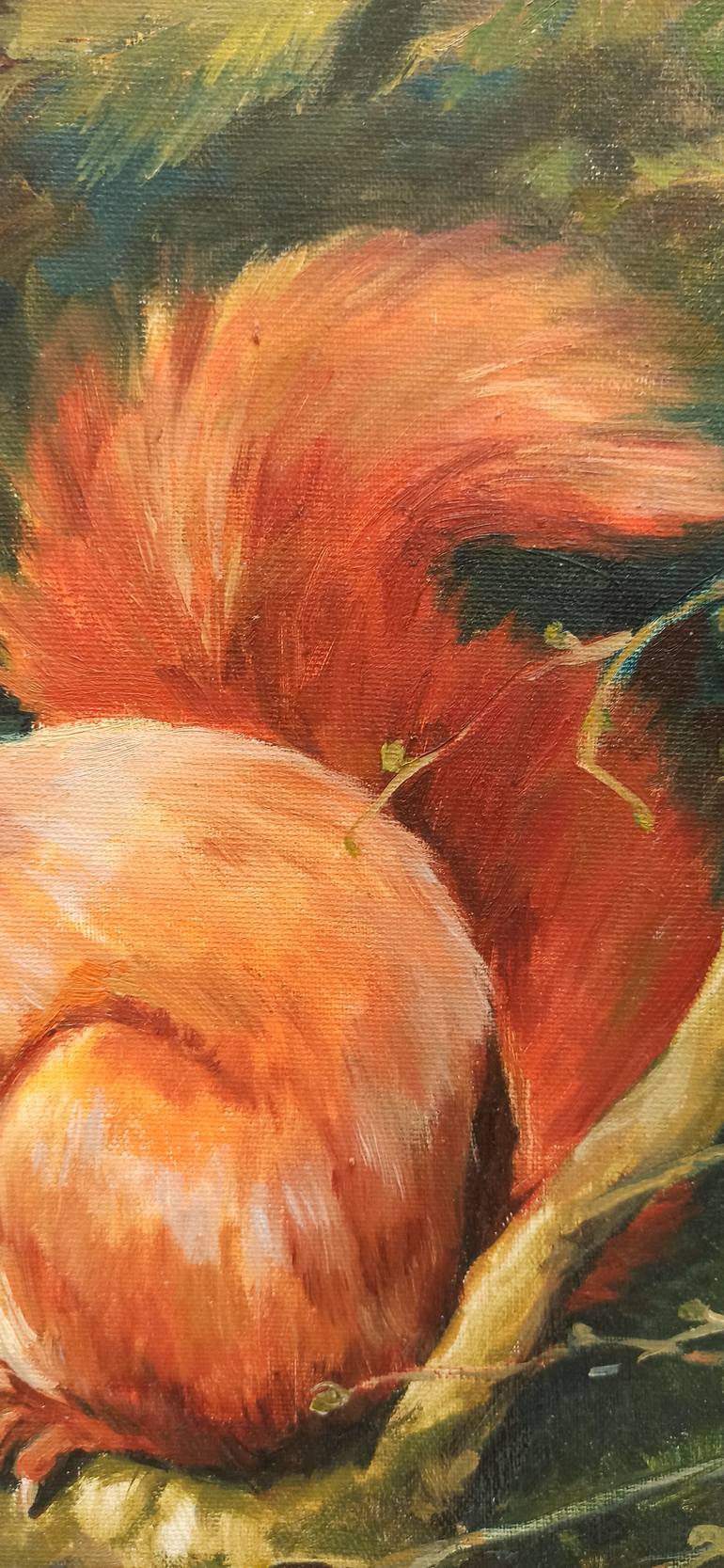 Original Impressionism Animal Painting by Elena Utkina