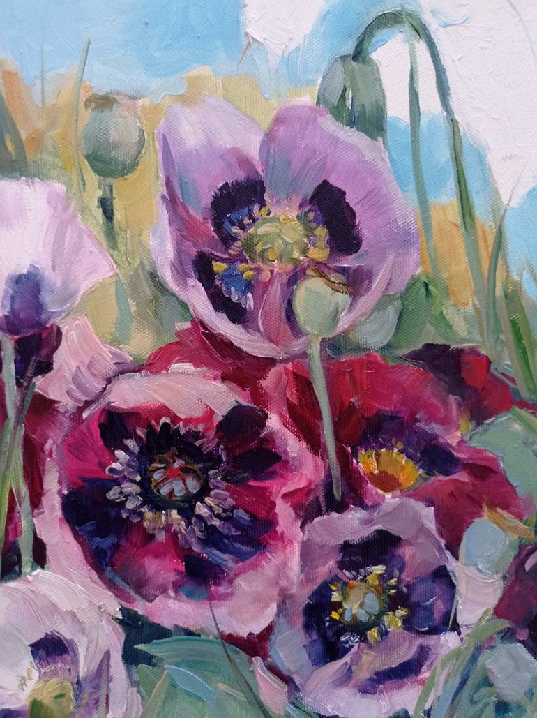 Original Impressionism Floral Painting by Elena Utkina