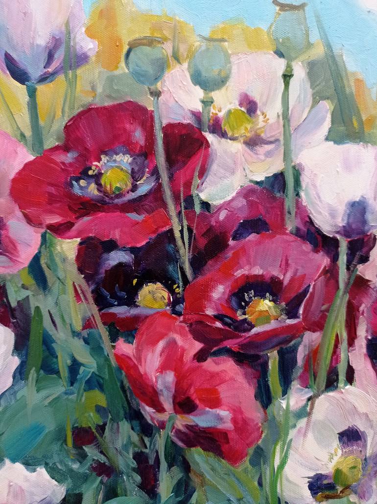 Original Impressionism Floral Painting by Elena Utkina