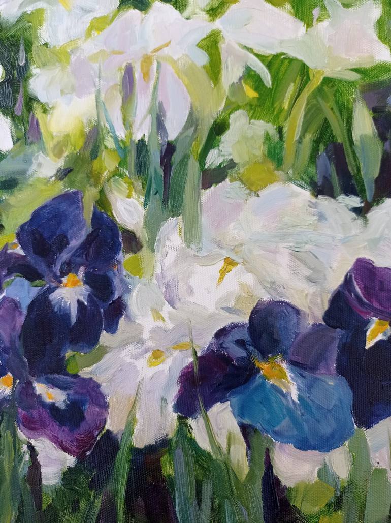 Original Impressionism Floral Painting by Elena Utkina