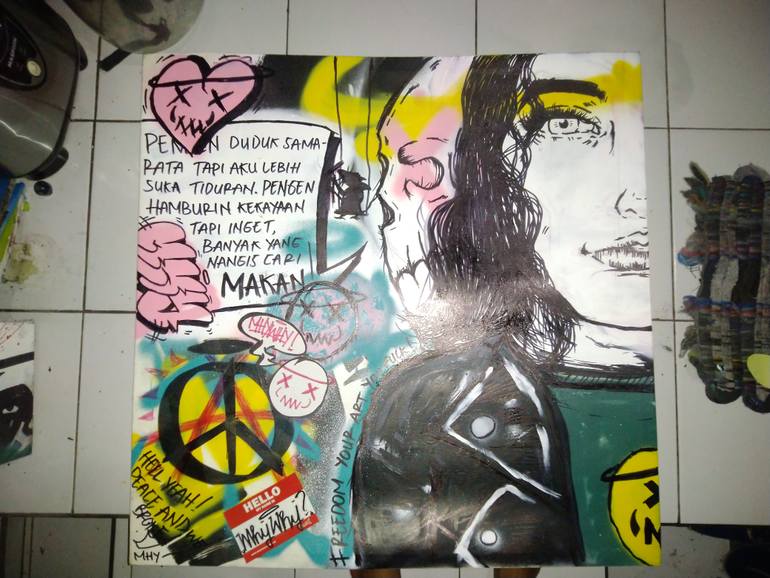 Original Street Art Graffiti Painting by Mhy Why