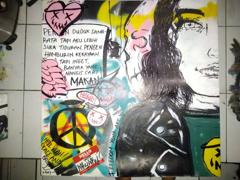Original Street Art Graffiti Painting by Mhy Why