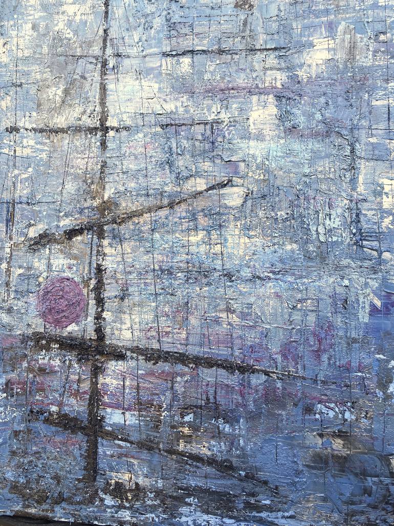 Original Abstract Boat Painting by Matthias Lupri