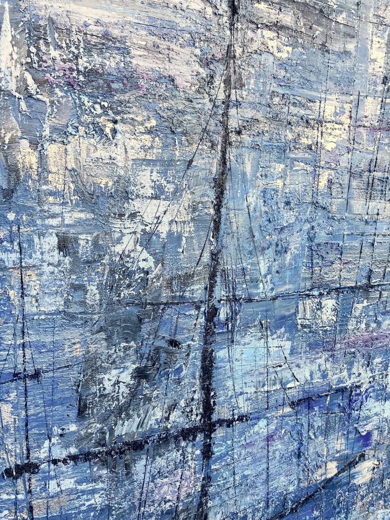 Original Abstract Boat Painting by Matthias Lupri