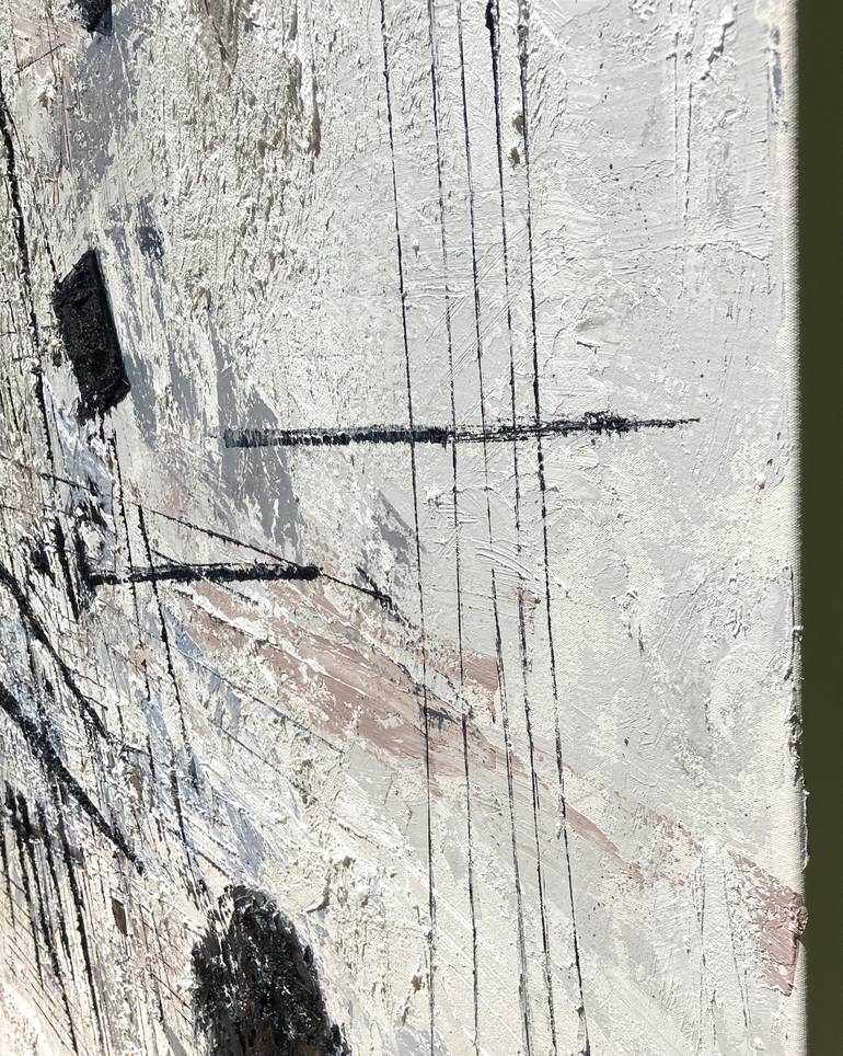 Original Black & White Abstract Painting by Matthias Lupri