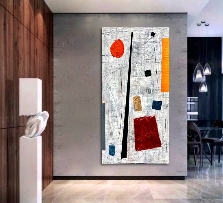 Original Art Deco Abstract Painting by Matthias Lupri