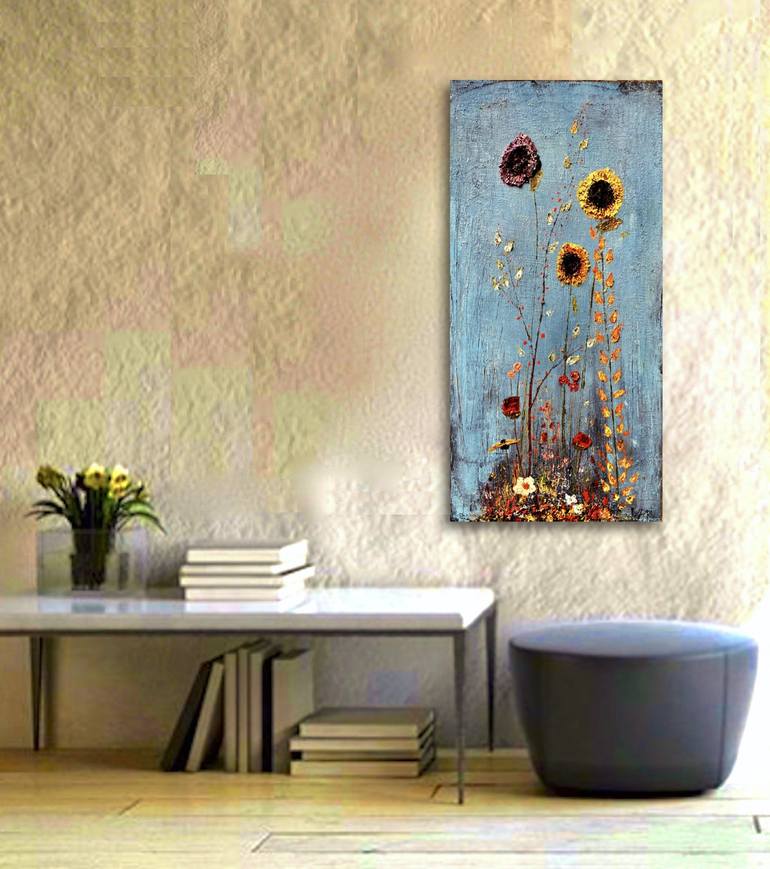 Original Abstract Expressionism Floral Painting by Matthias Lupri