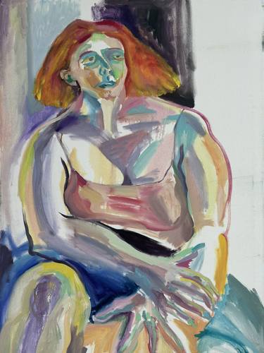 Original Figurative Nude Painting by Varvara Tsepkova