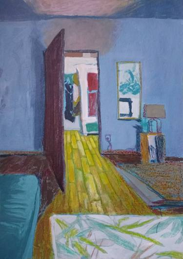 Original Abstract Expressionism Interiors Paintings by Luigi Iona