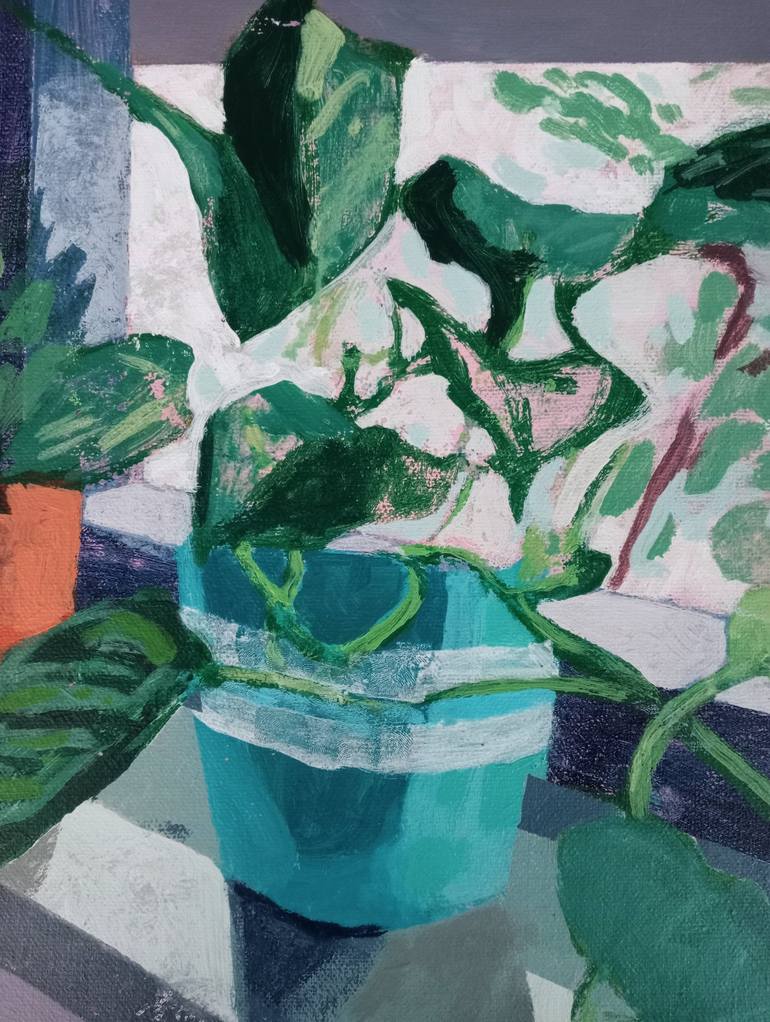 Original Abstract Expressionism Botanic Painting by Luigi Iona