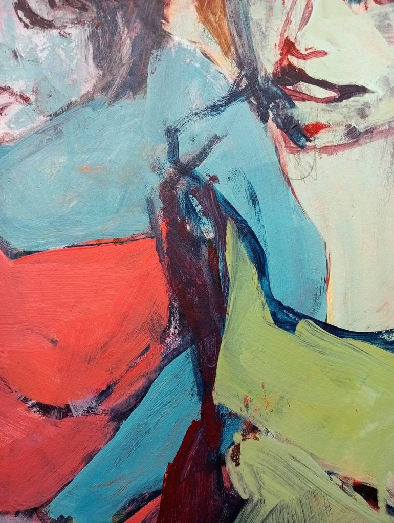 Original Abstract Expressionism Women Painting by Luigi Iona