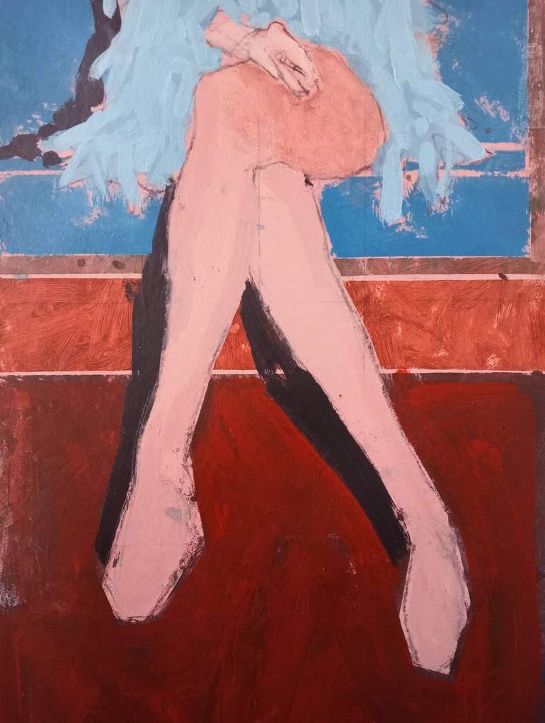 Original Abstract Expressionism Women Painting by Luigi Iona