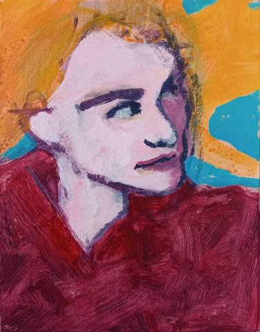 Original Abstract Expressionism Portrait Paintings by Luigi Iona
