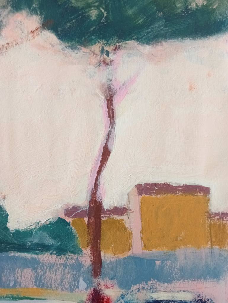 Original Abstract Expressionism Cities Painting by Luigi Iona
