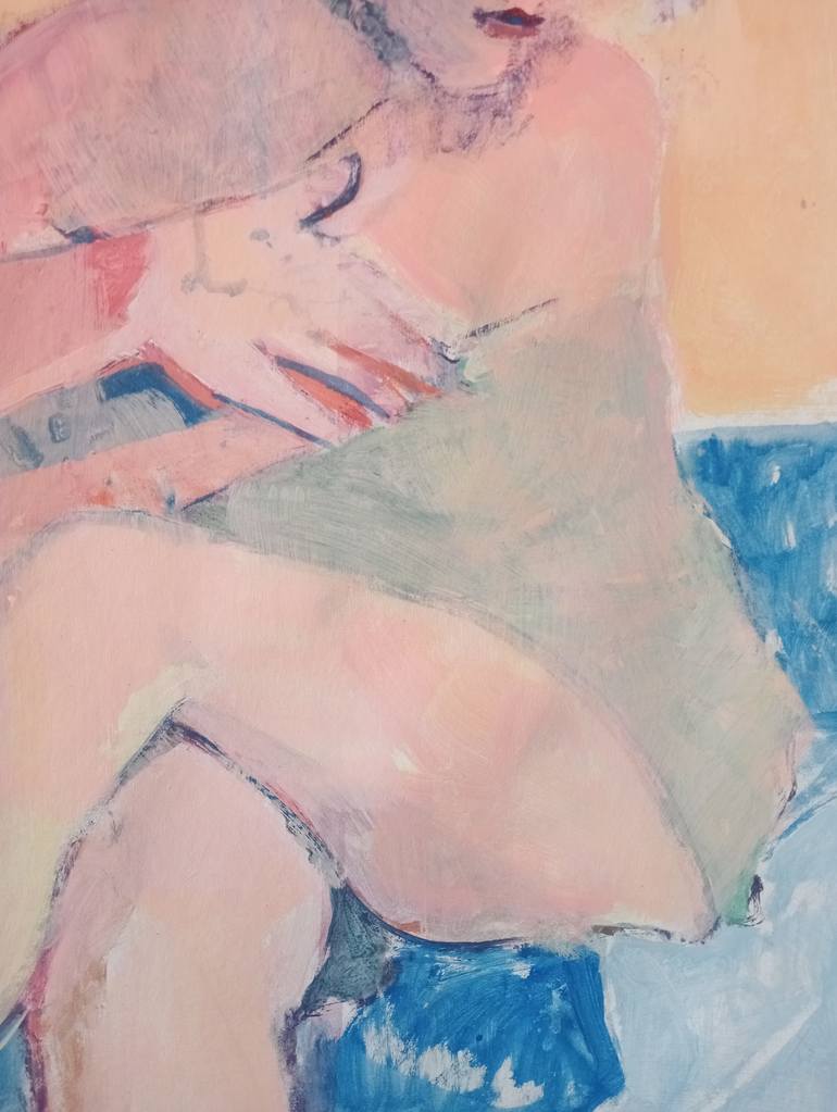 Original Abstract Expressionism Women Painting by Luigi Iona