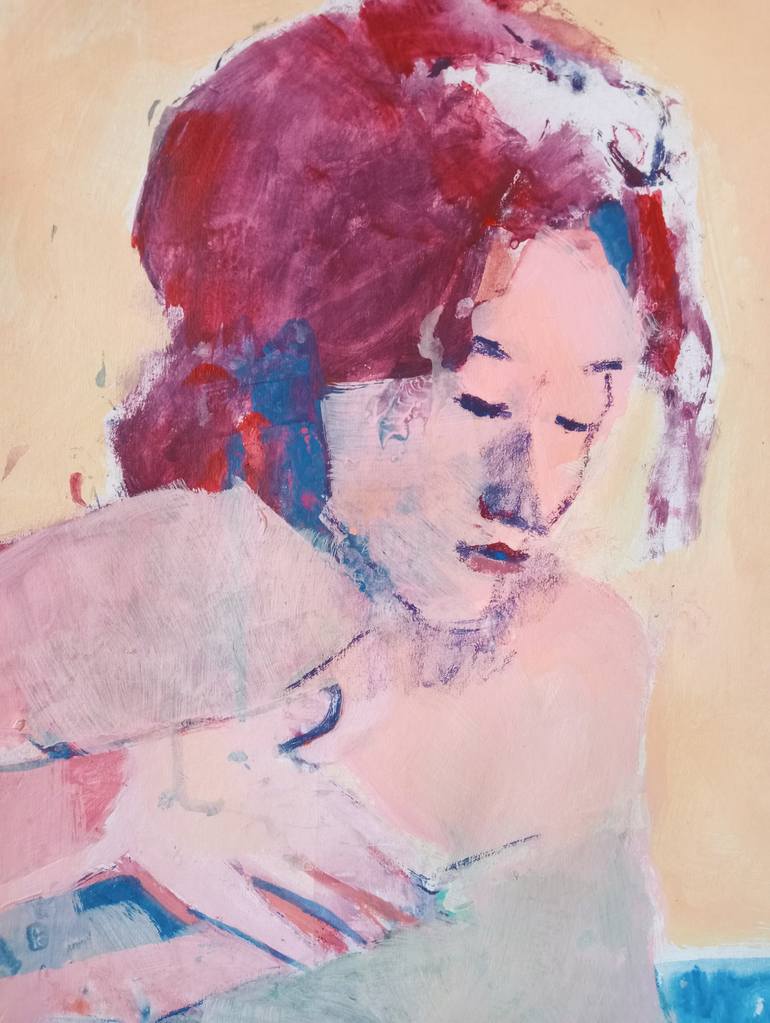 Original Abstract Expressionism Women Painting by Luigi Iona