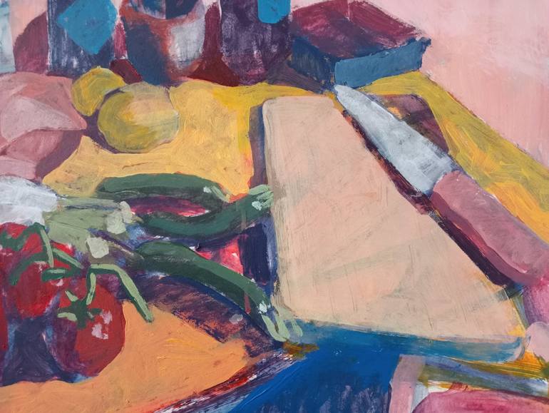 Original Abstract Expressionism Still Life Painting by Luigi Iona