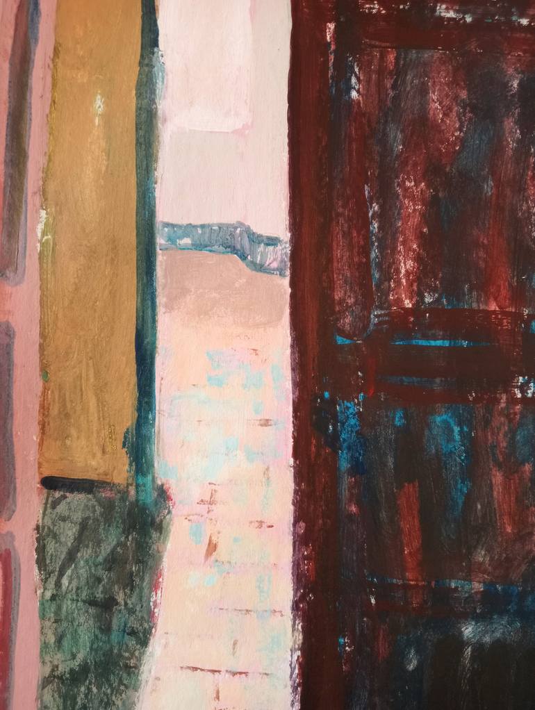 Original Abstract Expressionism Interiors Painting by Luigi Iona