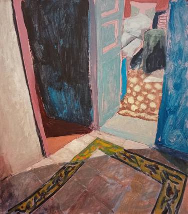 Original Abstract Expressionism Interiors Paintings by Luigi Iona