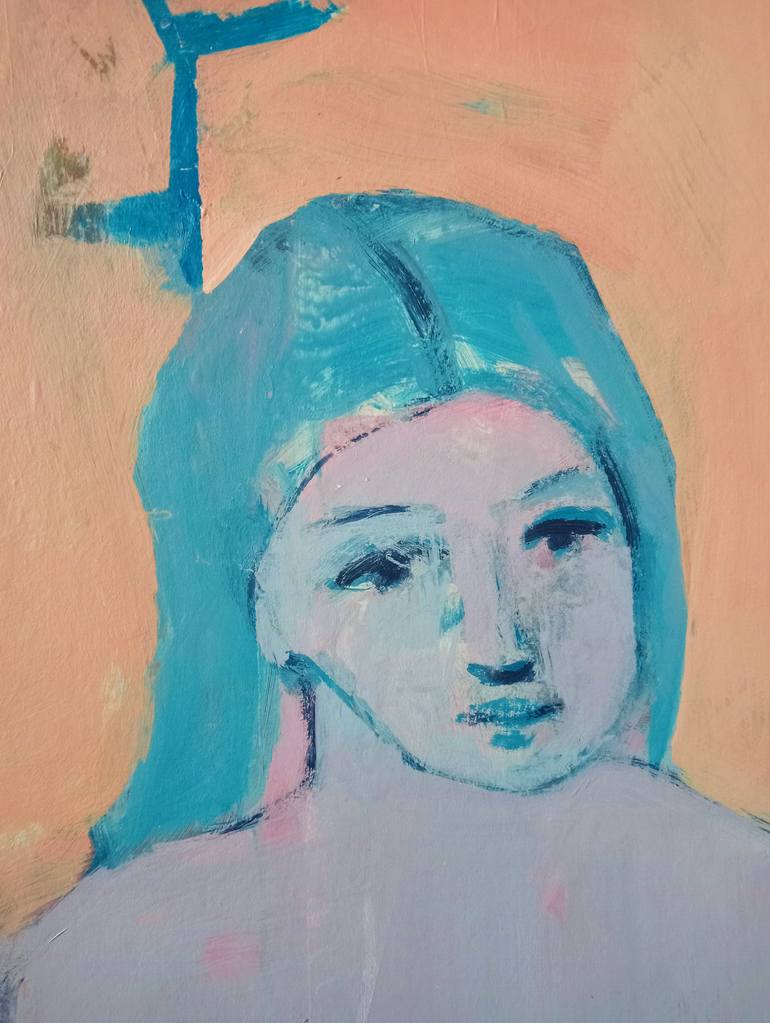 Original Abstract Expressionism Women Painting by Luigi Iona