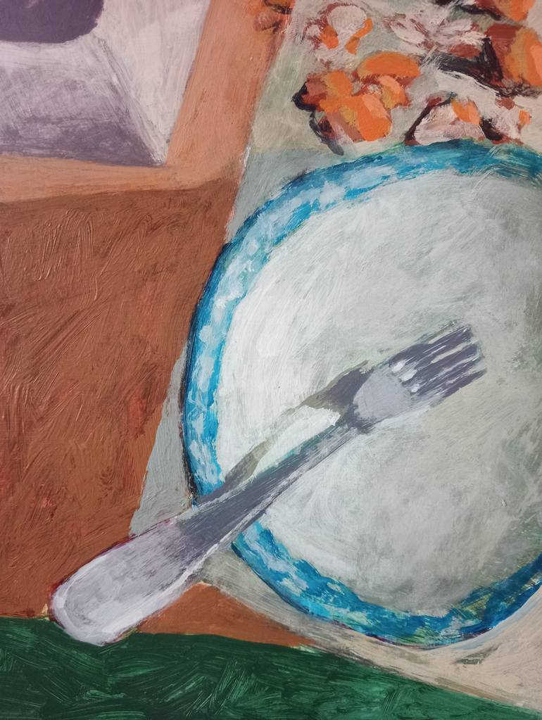 Original Abstract Expressionism Still Life Painting by Luigi Iona