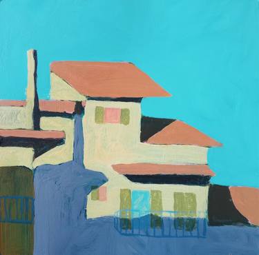 Original Abstract Expressionism Architecture Paintings by Luigi Iona