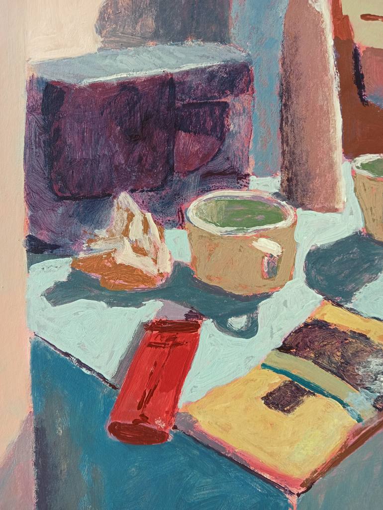 Original Abstract Expressionism Still Life Painting by Luigi Iona