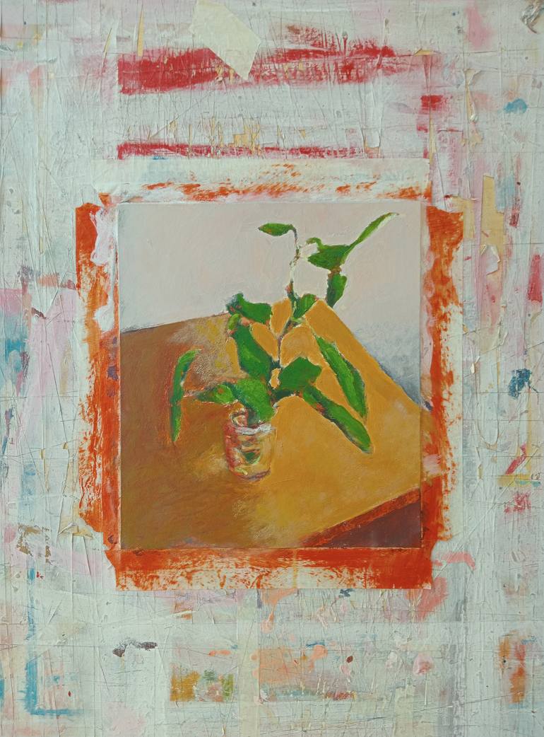 Original Abstract Expressionism Botanic Painting by Luigi Iona