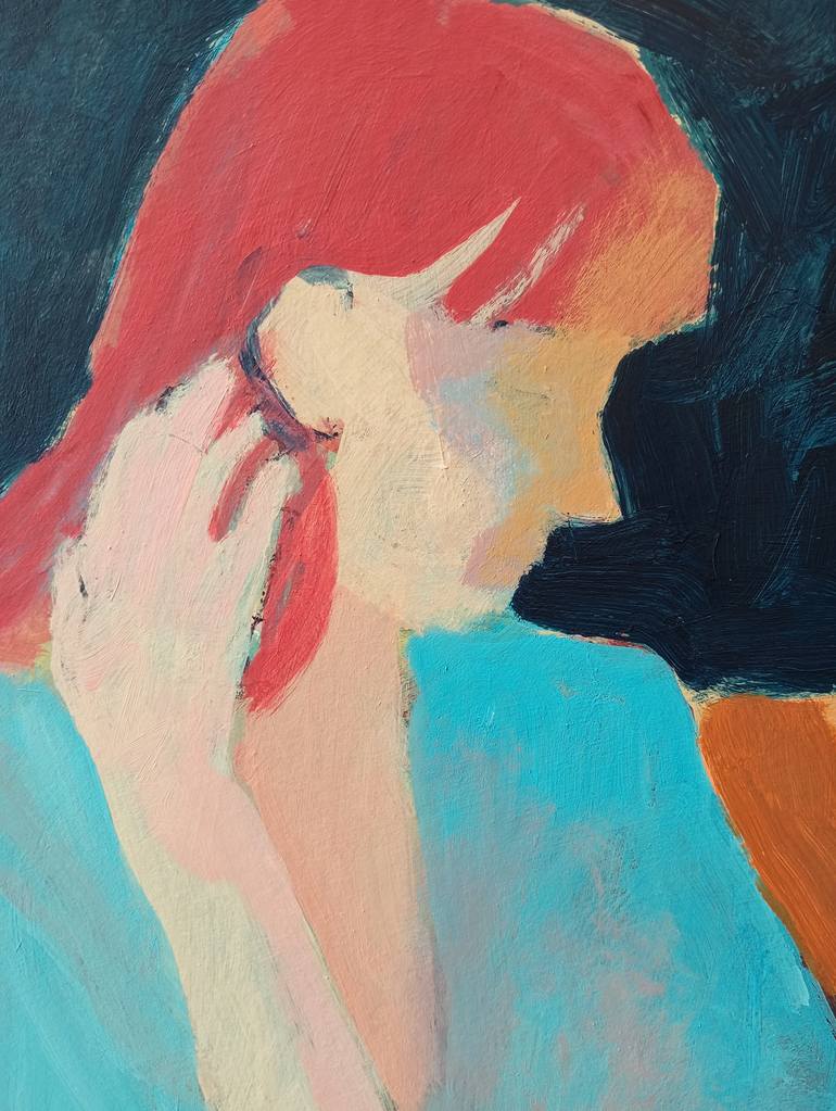 Original Abstract Expressionism Women Painting by Luigi Iona