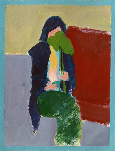 Original Abstract Expressionism Women Painting by Luigi Iona