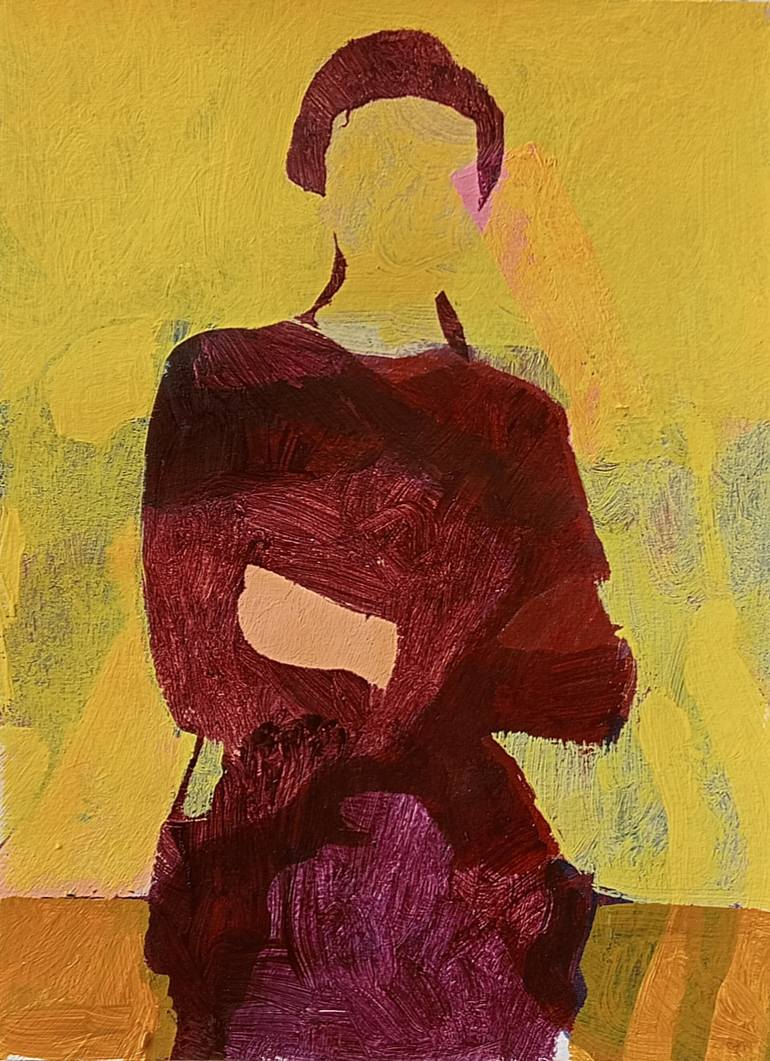 Original Abstract Expressionism Women Painting by Luigi Iona