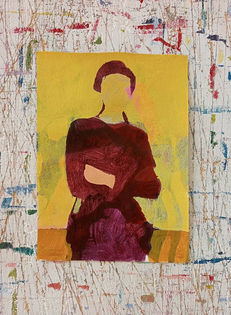 Original Abstract Expressionism Women Painting by Luigi Iona