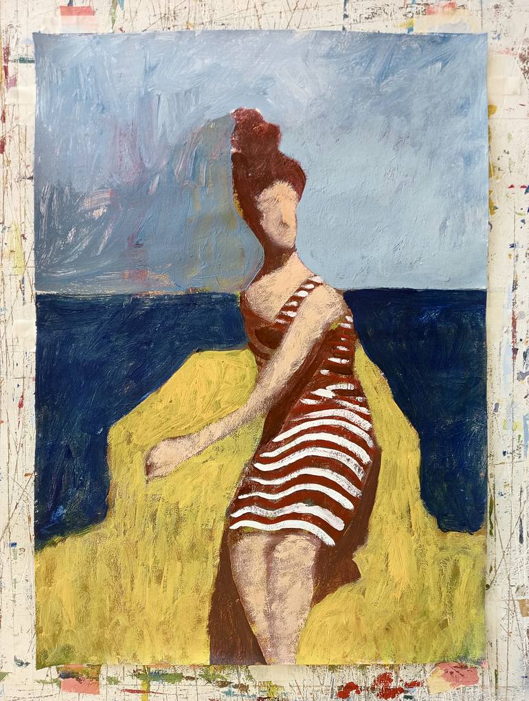 Original Expressionism Women Painting by Luigi Iona